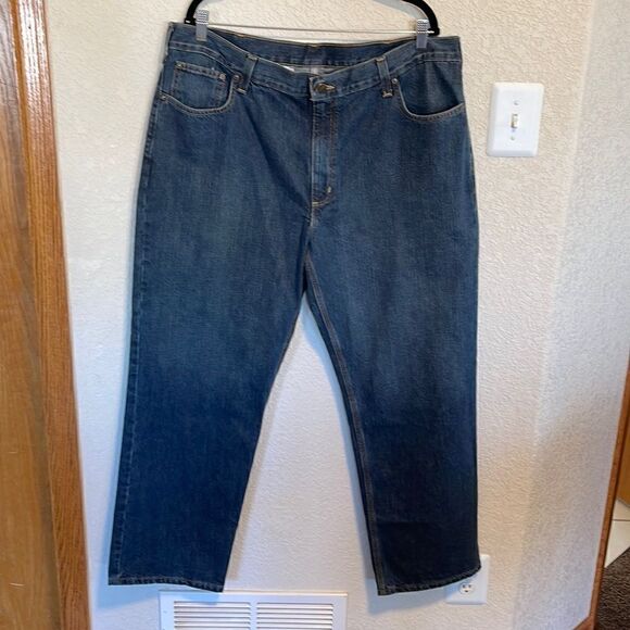 Carhartt- Men’s Blue Denim Relaxed Fit Jeans, Size 40 x 30 - Picture 1 of 5
